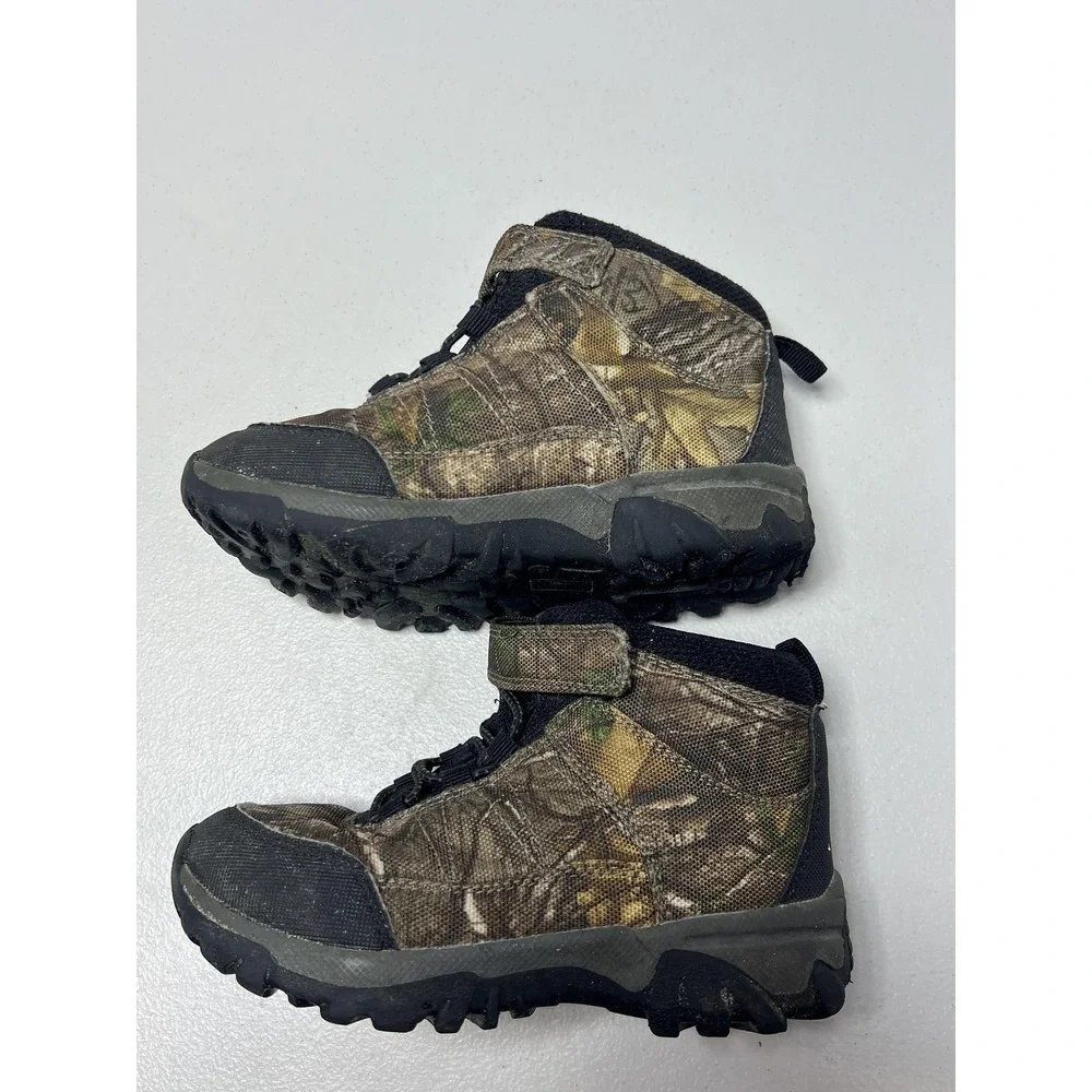 Camo‎ Snow Boots Youth Size 11 Brown Hiking Hunting Outdoor Winter Trail